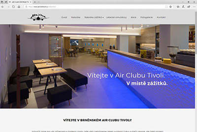 Air Club Tivoli - webová prezentace